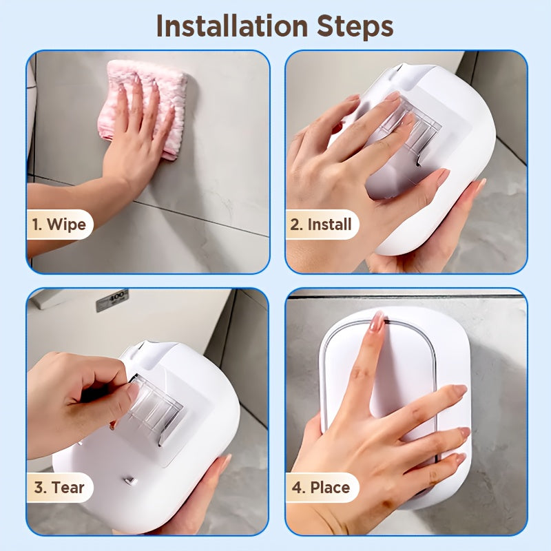 Disposable Toilet Bowl Cleaning Wand – No-Touch Toilet Brush Set with Storage Caddy & 6 Refill Heads